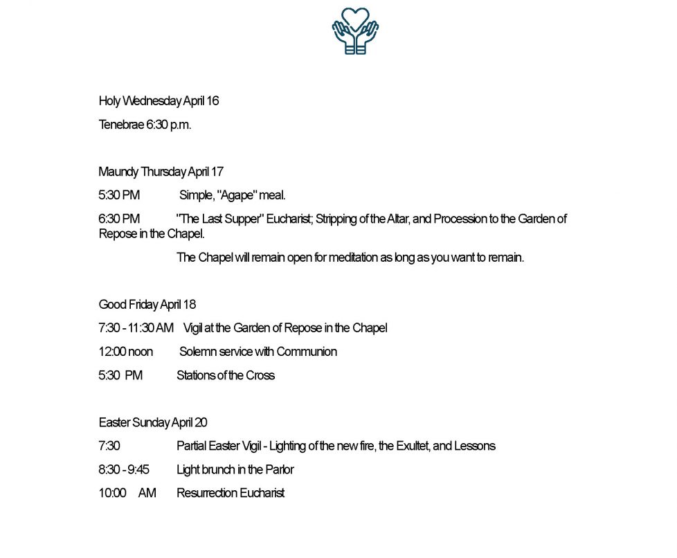 Holy Wednesday April 16 ref2
